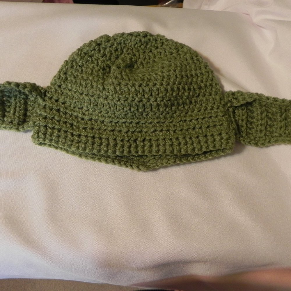 HOMEMADE baby Yoda crocheted hat
